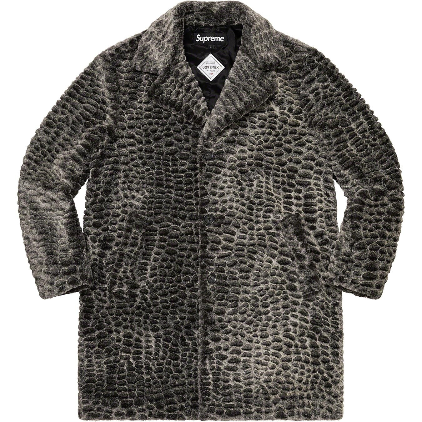 Croc Faux Fur Overcoat view 7